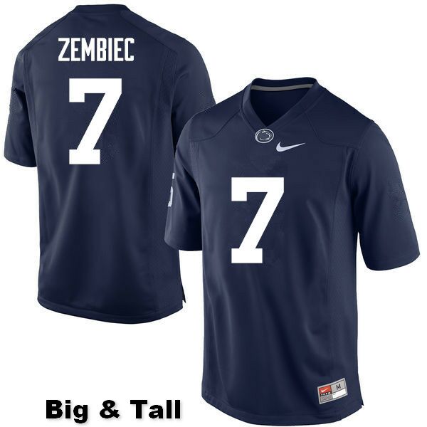 NCAA Nike Men's Penn State Nittany Lions Jake Zembiec #7 College Football Authentic Big & Tall Navy Stitched Jersey CRA6398SU